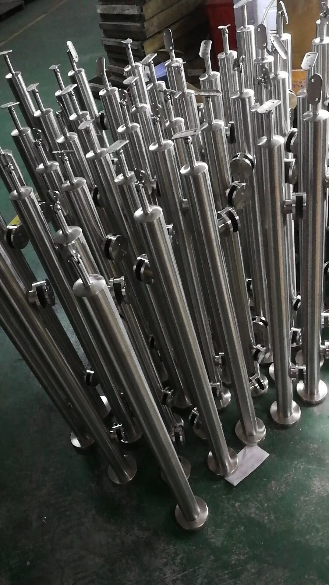 Satin / Mirror Stainless Steel Balustrade Posts For Glass Railing System