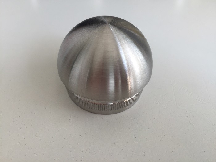 Domed Balusrade End Cap for 42.4mm Stainless Steel Railing / Handrail