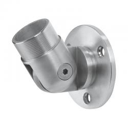Stainless Steel Stair Handrail Polished Wall Mounted Adjustable Elbow Flange