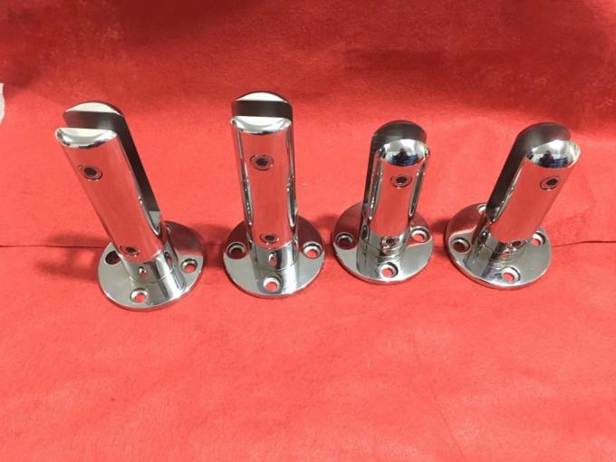 Durable Frameless Glass Balustrade Fixings , Stainless Steel Square