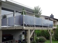 Side Mounted Stainless Steel Glass Balustrade For Balcony And Deck