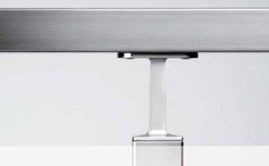 Durable Square Stainless Steel Balustrade Components , Top Mount Handrail Bracket