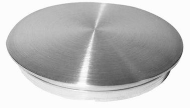 Satin / Mirror Stainless Steel Railing Components , 42.4mm×11mm Solid Pipe Cap