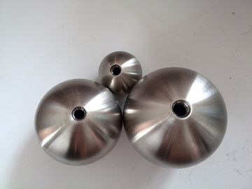 Eco Friendly Hollow Threaded Brushed Stainless Steel Balls For Pipe Railing