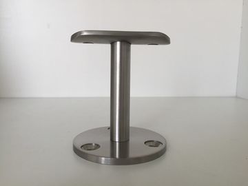 Brushed Stainless Steel Stair Handrail Flange Support 60mm Height