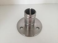 Tubular Stainless Steel Railing Components , Round Handrail Base Flange