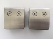 6mm - 12.76mm Thickness Square Glass Clamps Satin Treatment Stainless Steel Material