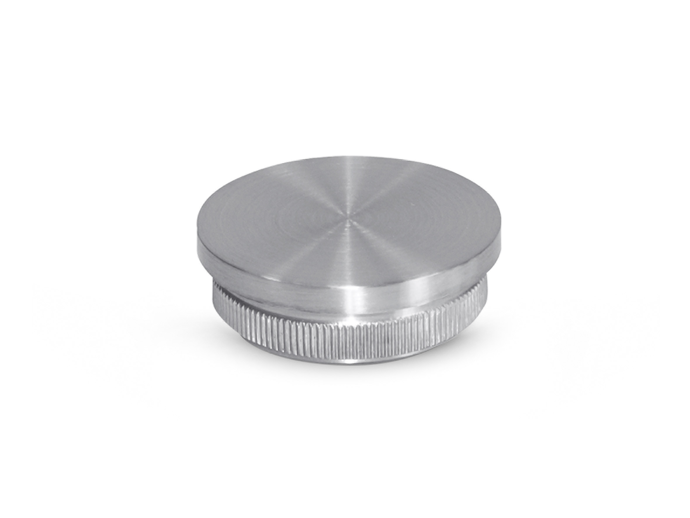 Stainless Steel Flat Hollow End Caps Brushed / Polished For Top Handrails