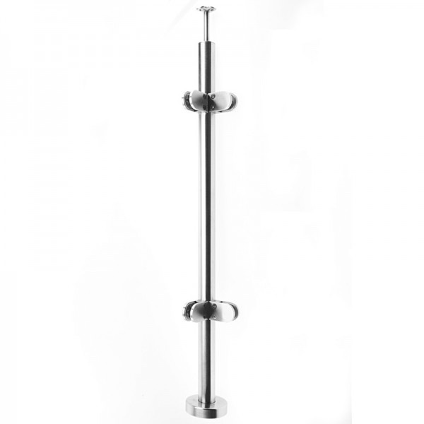 Anti Corrosion Stainless Steel Balustrade Posts For Outdoor / Indoor Glass Railing