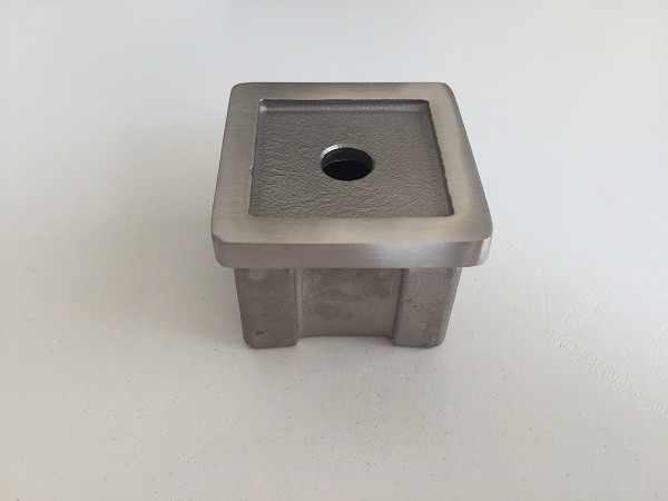 Square Stainless Steel Threaded Pipe Cap 40×40mm With Corrosion Protection