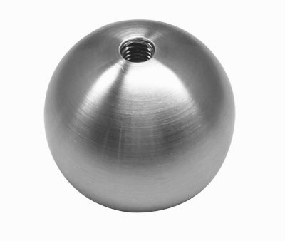 Eco Friendly Hollow Threaded Brushed Stainless Steel Balls For Pipe Railing