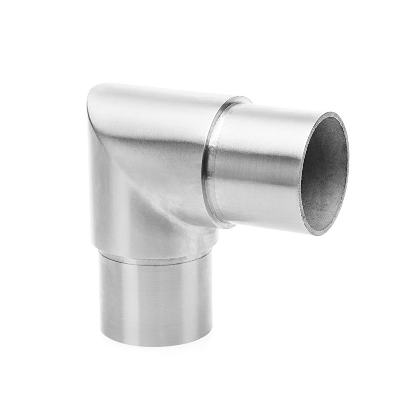High Durability Stainless Steel Railing Components / Straight Pipe Corner Connector