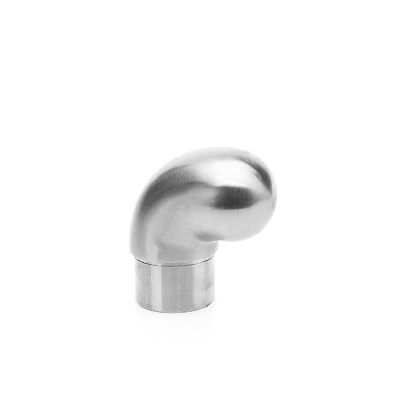 Brushed Stainless Steel Stair Handrail Fittings, Round Handrail End