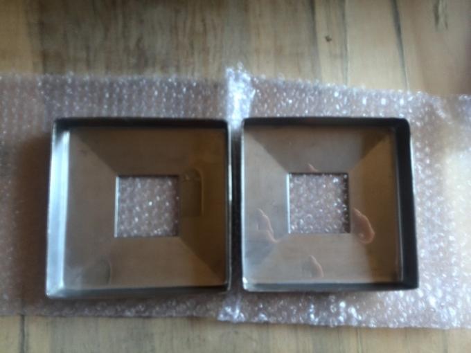 304 316 Stainless Steel Square Stair Railing Post Base Cover High